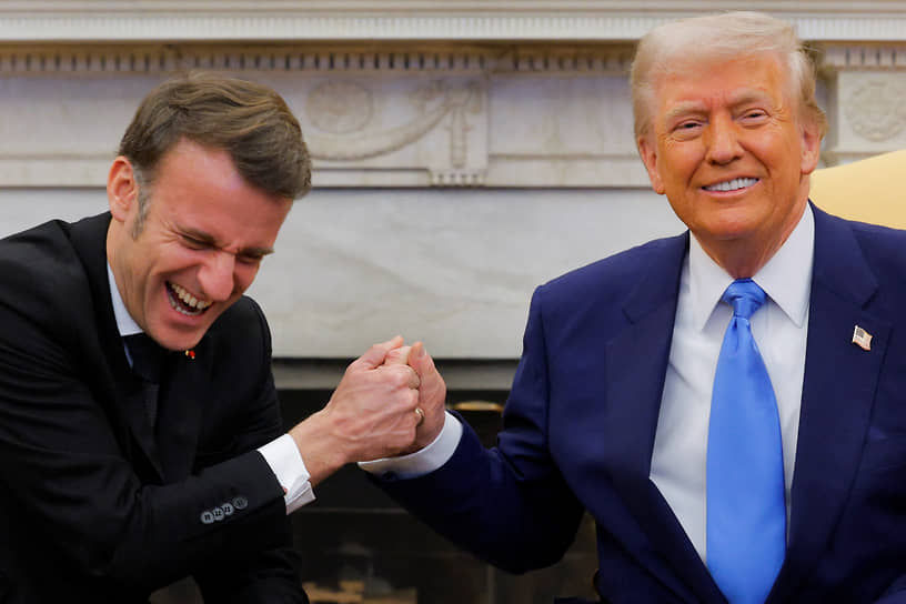 Макрон пообещал "решительный разговор"с Трампом из-за пошлин на вино.