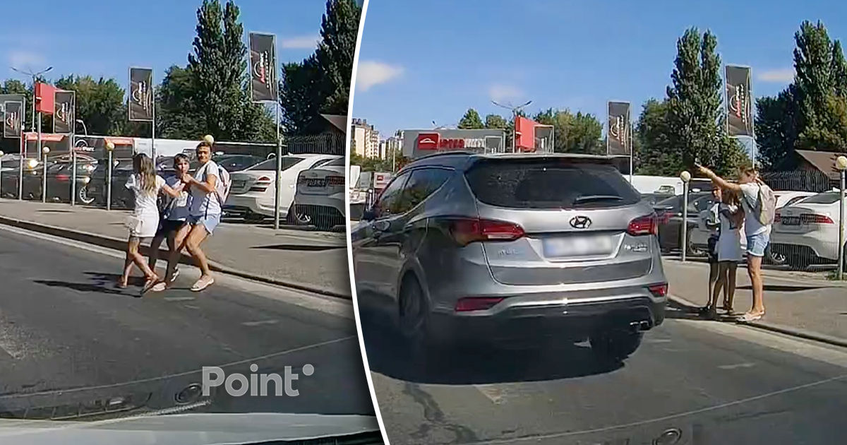 В Кишиневе идентифицировали водителя Hyundai, не уступившего дорогу пешеходам.