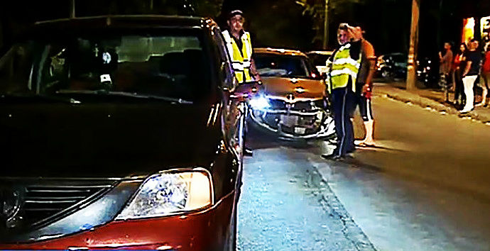 Un accident în lanț s-a produs, noaptea trecută, pe strada Vasile Lupu din Capitală.