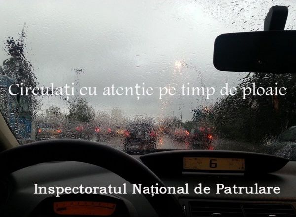 Cod Galbende vreme rea. Recomandarea polițiștilor pentru șoferi. Foto: INP