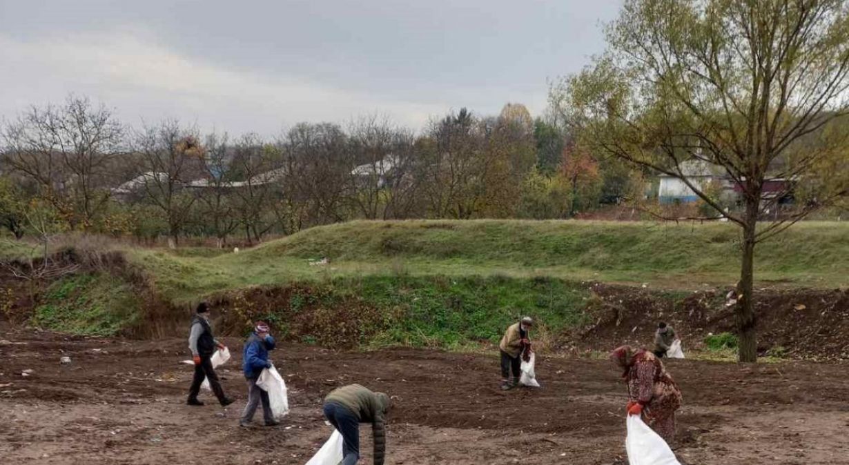 Жители села Чутешть на месте свалок посадили деревья.