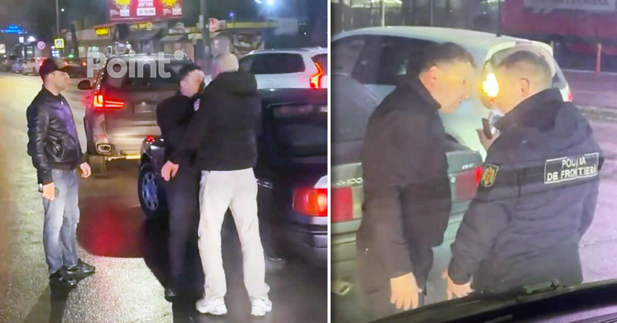 Îmbrânceli între doi șoferi la o intersecție din Capitală: Un polițist de frontieră i-a calmat.