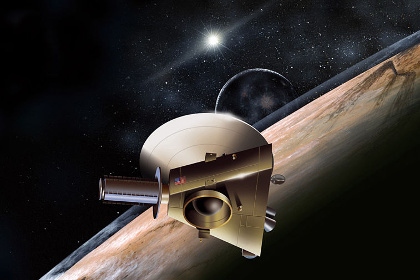 Пролет New Horizons вблизи Плутона. Изображение: NASA