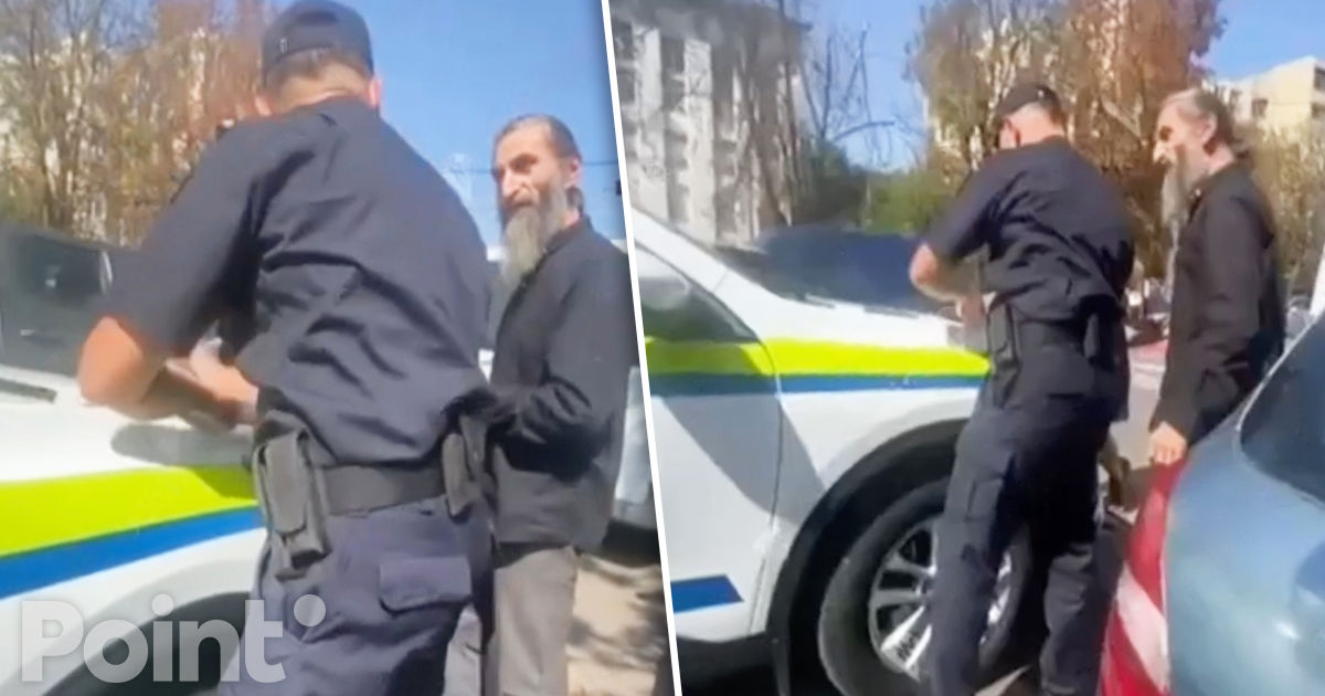 Echipaj INSP, înjurat în fața unui liceu de un preot din Soroca.