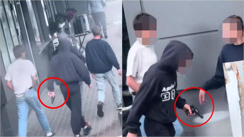 Un adolescent, surprins cum flutura cu un pistol pe o stradă din Capitală. Reacția Poliției.