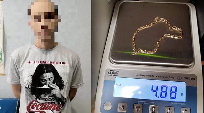 Полиция задержала грабителя, сорвавшего цепочку с продавца в магазине. Коллаж Point.md.