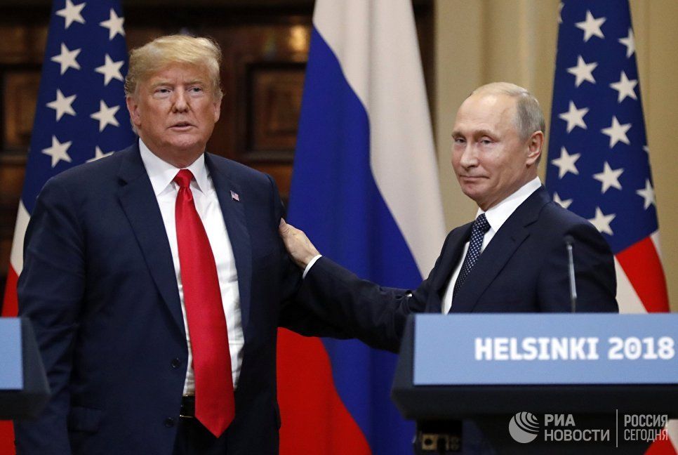Президент США Дональд Трамп и президент России Владимир Путин.