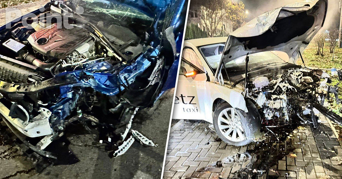 Grav accident rutier cu implicarea unui taxi în Capitală.