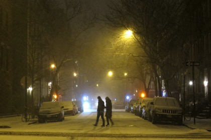 Снегопад в Нью-Йорке вечером 2 января 2014 года. Фото: Gary Hershorn / Reuters
