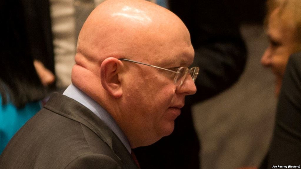 Ambasadorul Rusiei la Națiunile Unite, Vasili Nebenzia. 