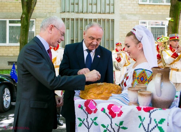 Președintele Consiliului European, Herman Van Rompuy, a avut o agendă plină, ieri, în cadrul vizitei sale în R. Moldova.
