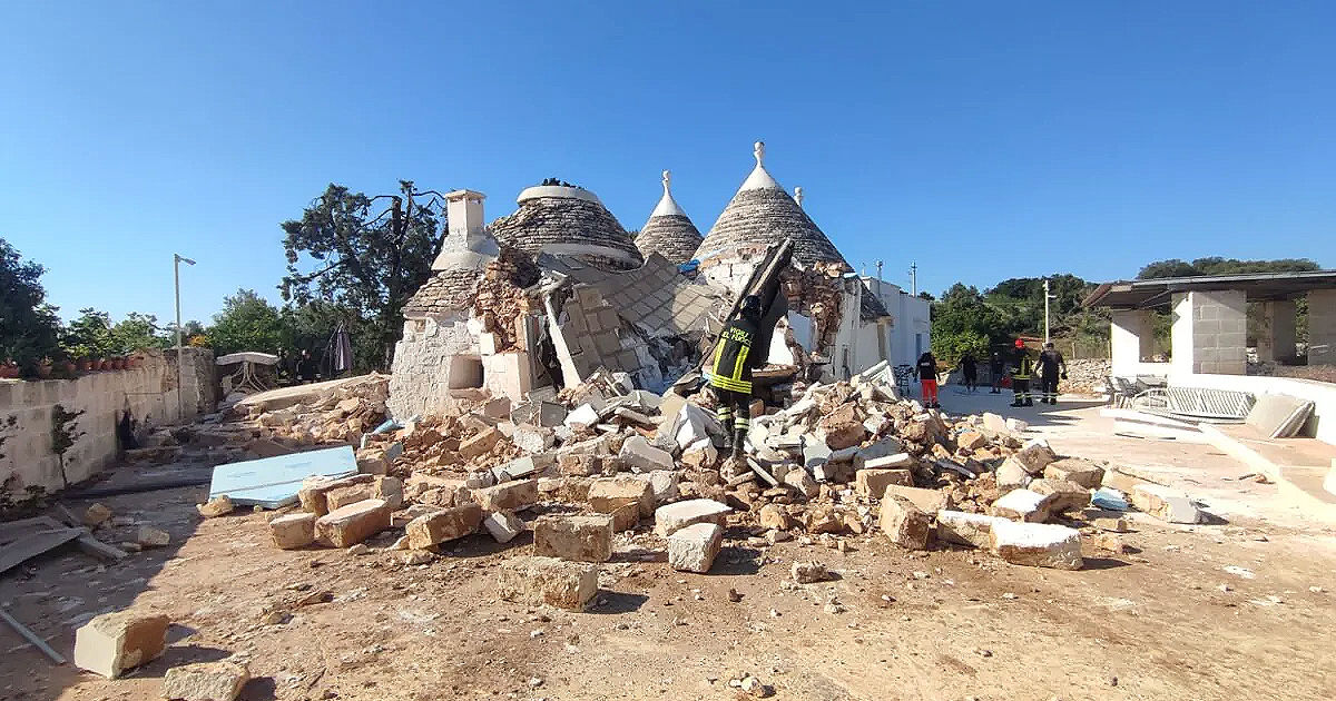 În Italia a explodat o locuință tradițională Trullo: Un bărbat a decedat.