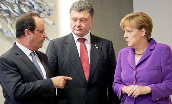 Олланд, Меркель и Порошенко