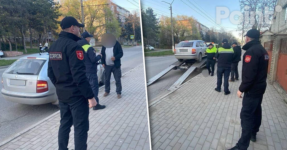 Un șofer beat, reținut de carabinieri pe o stradă din Bălți.