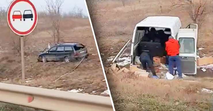 В Страшенском районе на одном и том же месте произошло два ДТП.