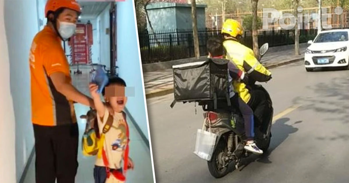 Părinții din China angajează curieri pentru a-și duce copiii la școală.