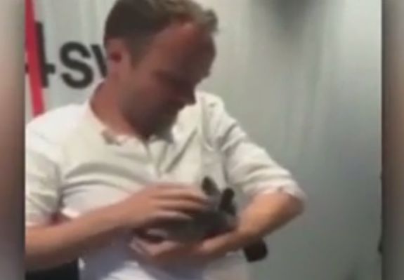 Крольчонок по кличке Алан погиб после того, как ведущий трижды ударил его по голове велосипедным насосом.