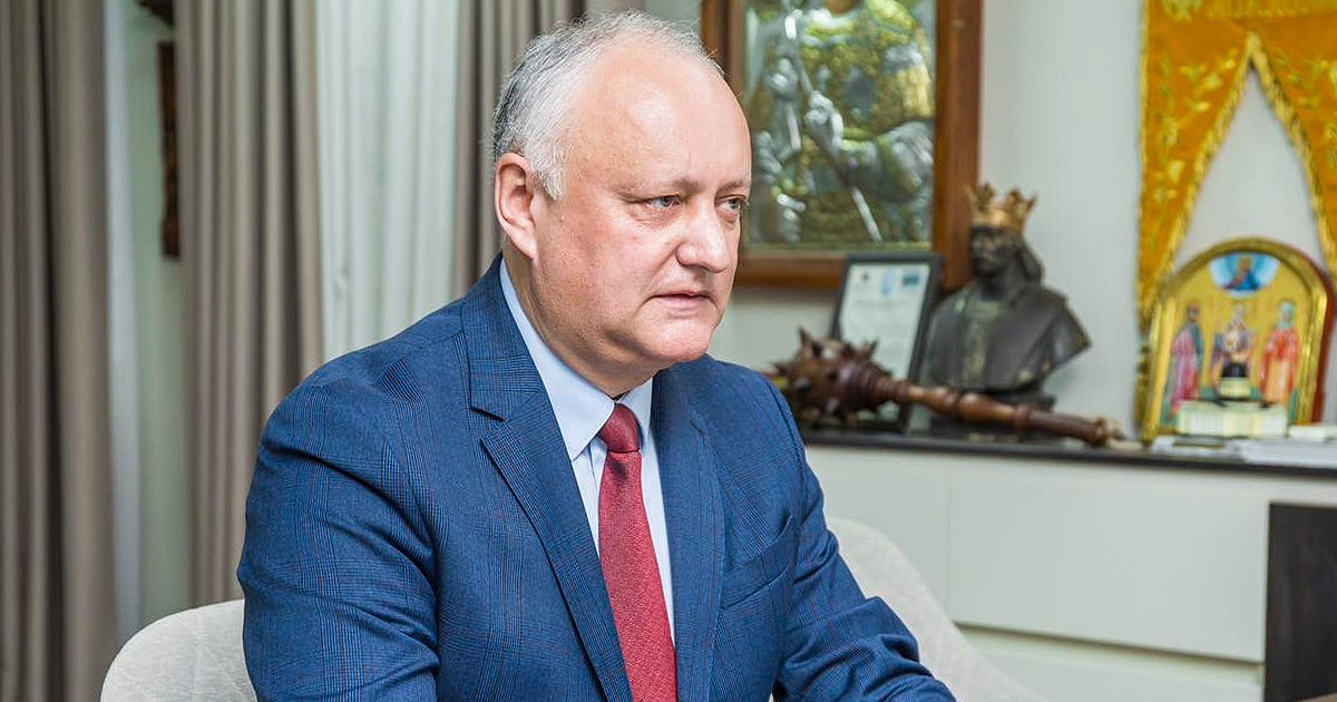 Dodon: Proxeneții globaliști sunt la putere în Moldova.