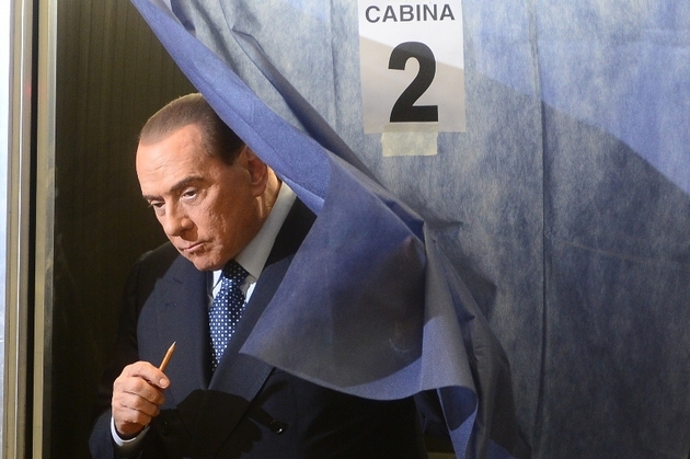 Pier Luigi Bersani indică un scor de 34,5% pentru coaliţia de stânga, faţă de 29% cât întruneşte coaliţia de dreapta a lui Silvio Berlusconi.
