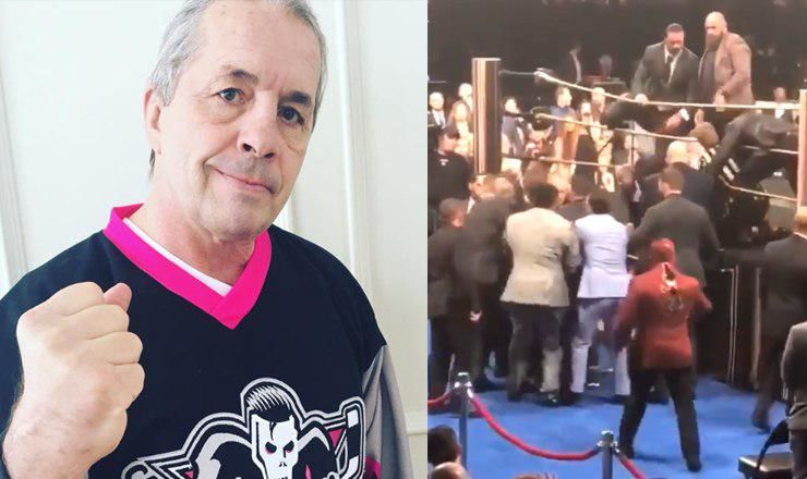 Фанат напал на легендарного рестлера Брета Харта во время церемонии в нью-йоркском Зале славы WWE.
