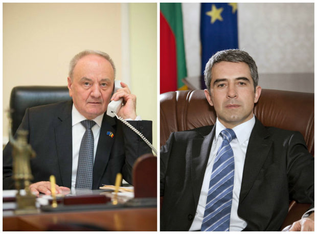 Președintele Nicolae Timofti a purtat astăzi o convorbire telefonică cu omologul său bulgar, Rosen Plevneliev.  Colaj: realitatea.md