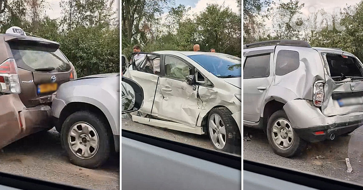 Grav accident în apropiere de Aeroport: Cinci automobile, avariate.