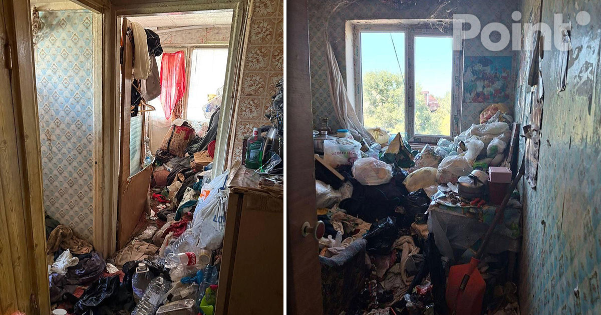 Un apartament din sectorul Buiucani, curățat de autorități după sesizările vecinilor.