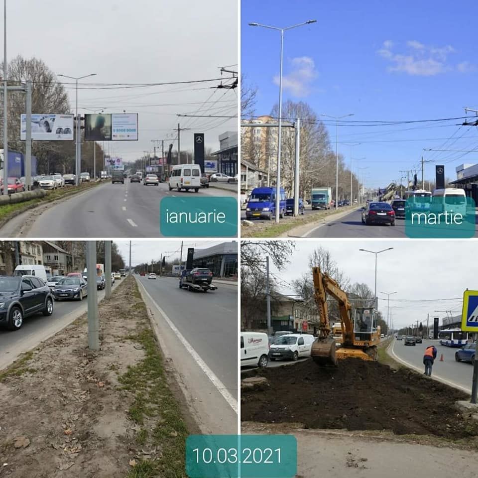 Чебан: На улице Каля Орхеюлуй началось благоустройство зеленой зоны.