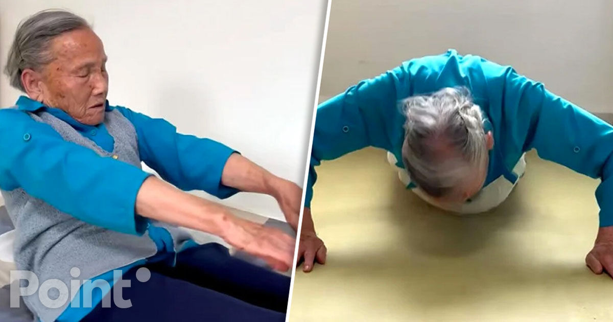 O chinezoaică de 92 de ani face 200 de flotări și 100 de exerciții abdominale în fiecare zi.