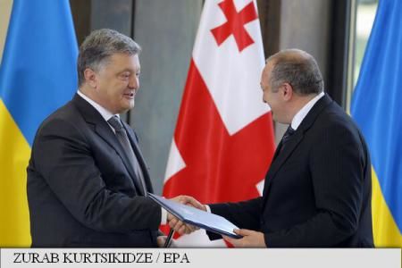 Georgia și Ucraina au creat un consiliu pentru eliberarea teritoriilor ocupate de Rusia. Foto: Agerpres