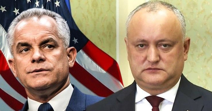 Додон: Граждане не поймут позицию США, если они откажутся выдать Плахотнюка. Коллаж: Point.md.