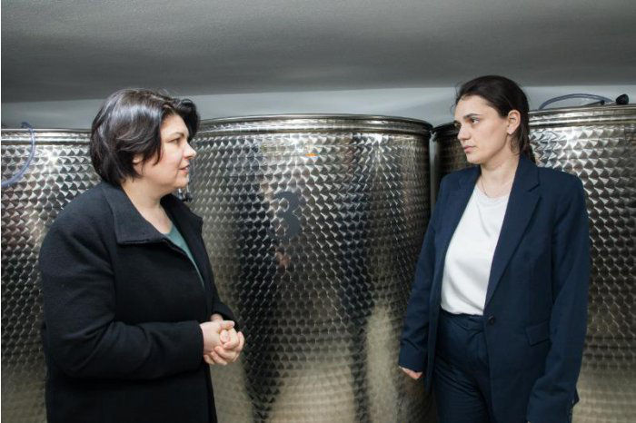 Председатель правительства Наталья Гаврилица посетила хозяйство в селе Гура Галбеней.