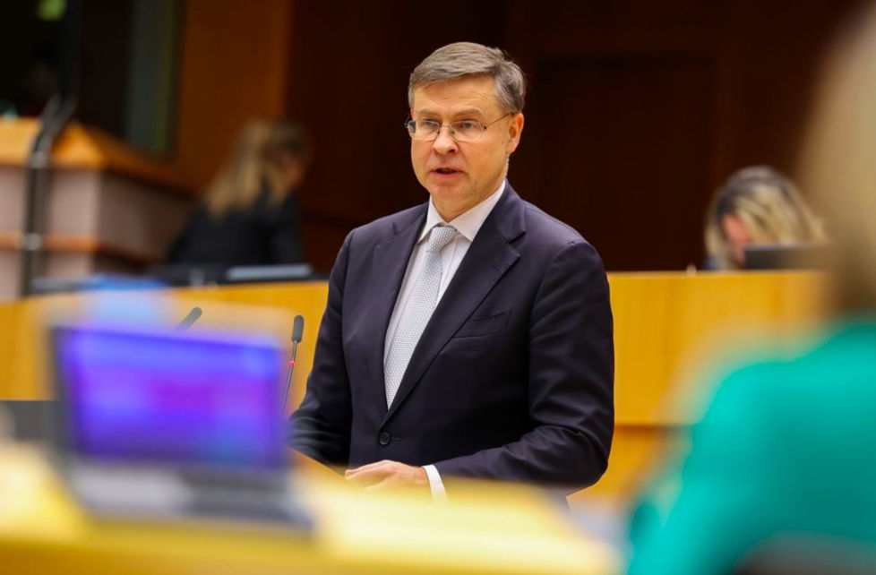 Еврокомиссар по вопросам экономики Валдис Домбровскис.