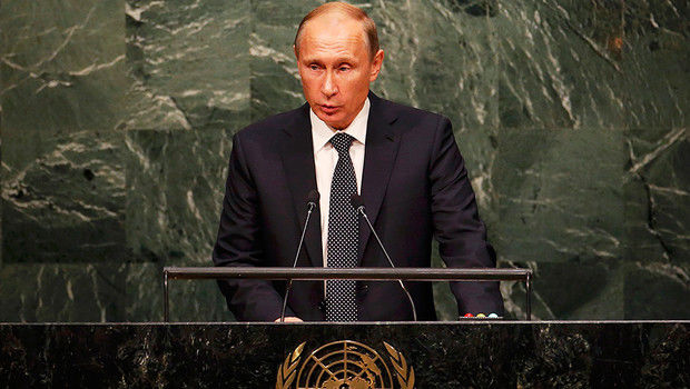 Президент России Владимир Путин на Генассамблее ООН.