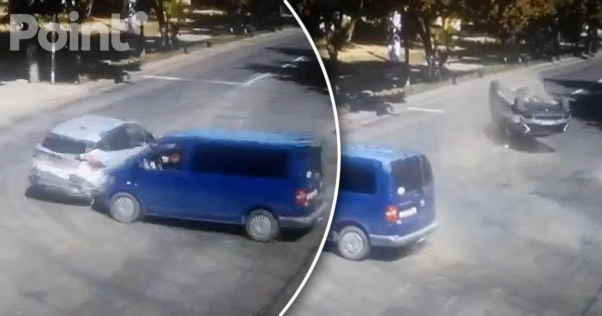 Accident la Tiraspol: Un automobil s-a răsturnat.