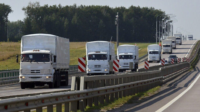 Гуманитарная помощь из России.