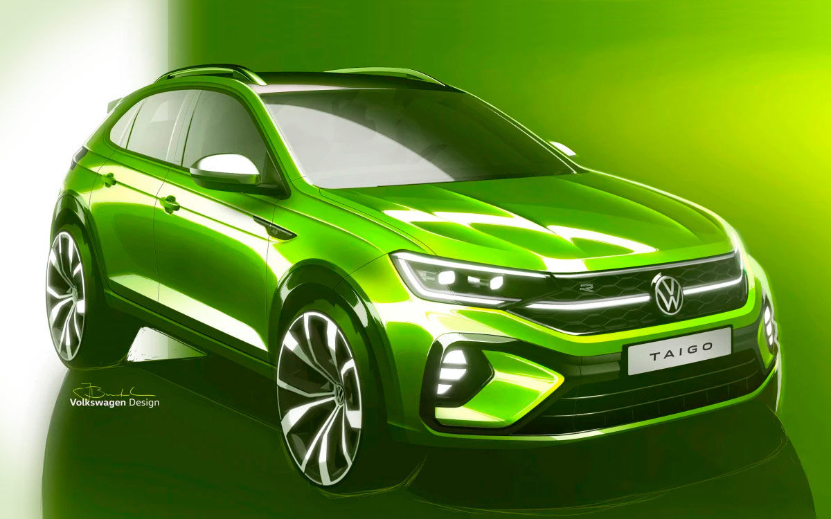 Volkswagen показал первое изображение нового кроссовера на базе Polo.