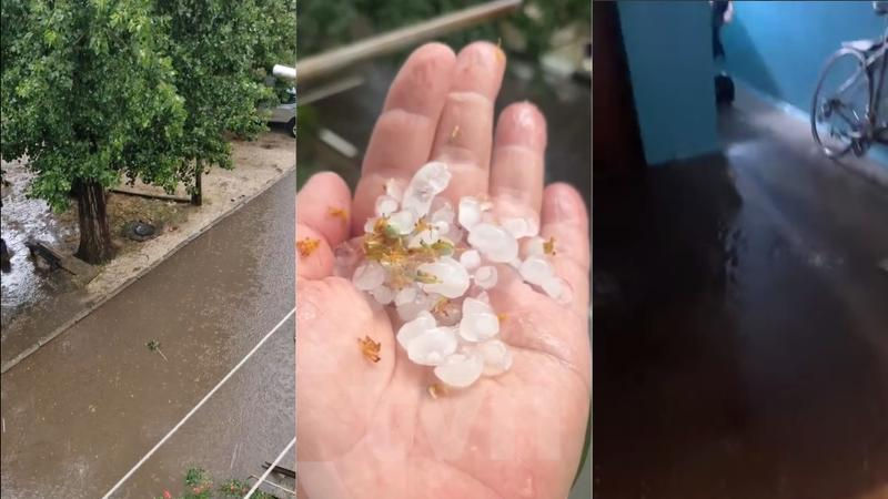 В Бельцах прошел дождь с градом: затоплены улицы.