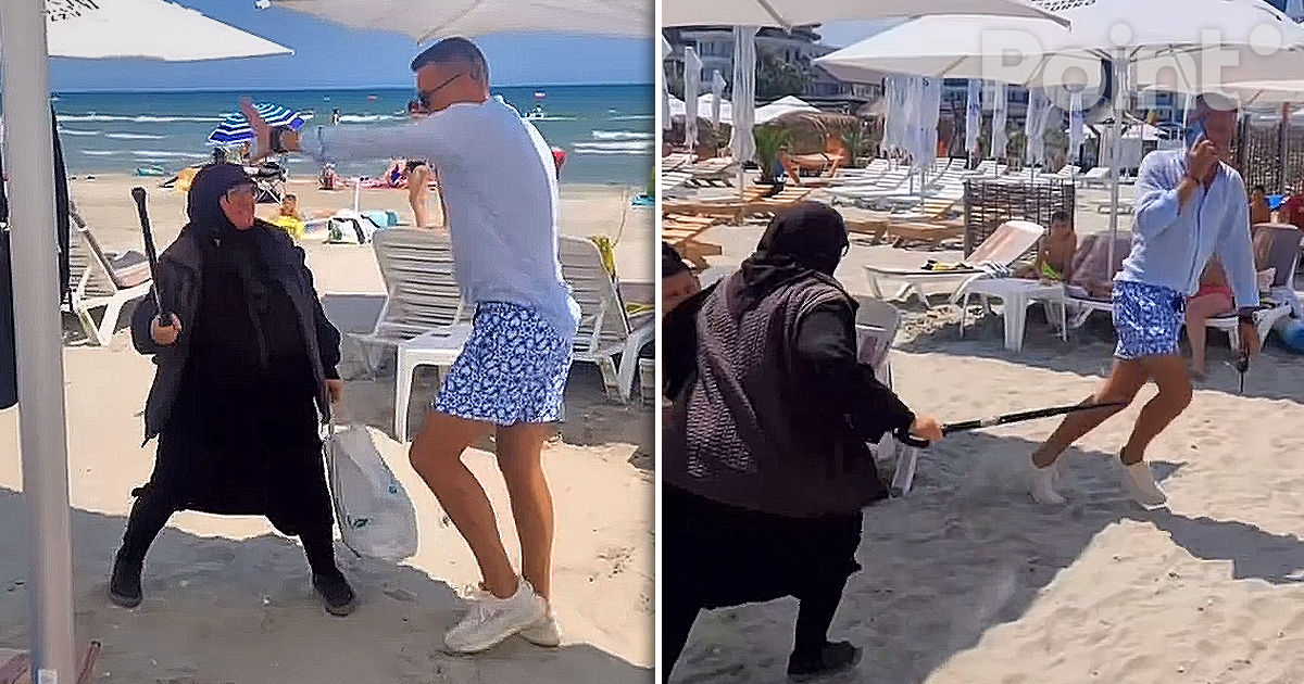 В Румынии попрошайка из Молдовы избила администратора пляжа тростью.