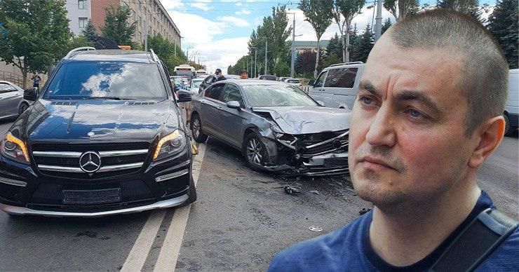 Стали известны подробности аварии с Вячеславом Платоном в столице. Коллаж: Point.md