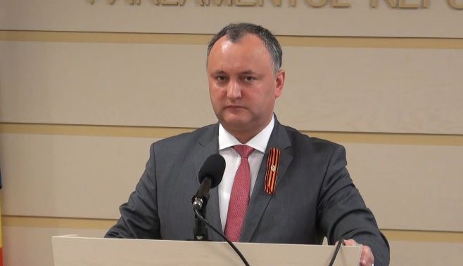 Председатель Партии социалистов (ПСРМ) Игорь Додон. Фото: moldova24.info