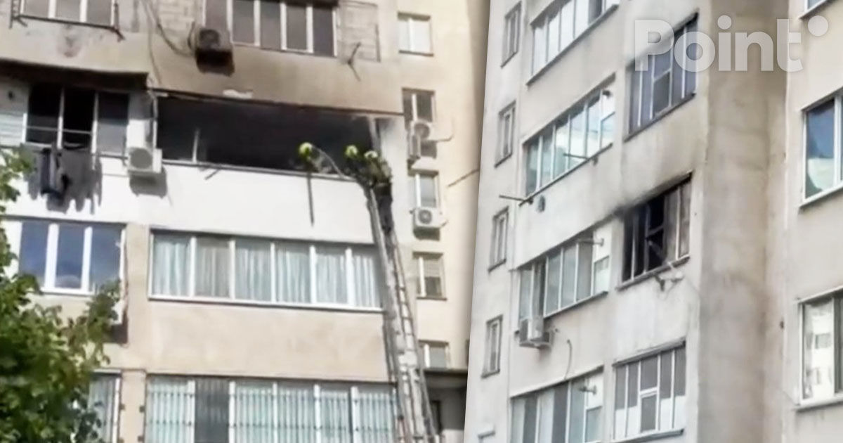 Un apartament, cuprins de flăcări la Ciocana: Ar fi fost incendiat intenționat chiar de proprietar.