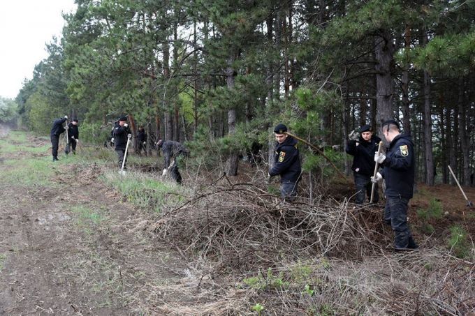 Более 200 полицейских приняли участие в уборке Ботанического сада.