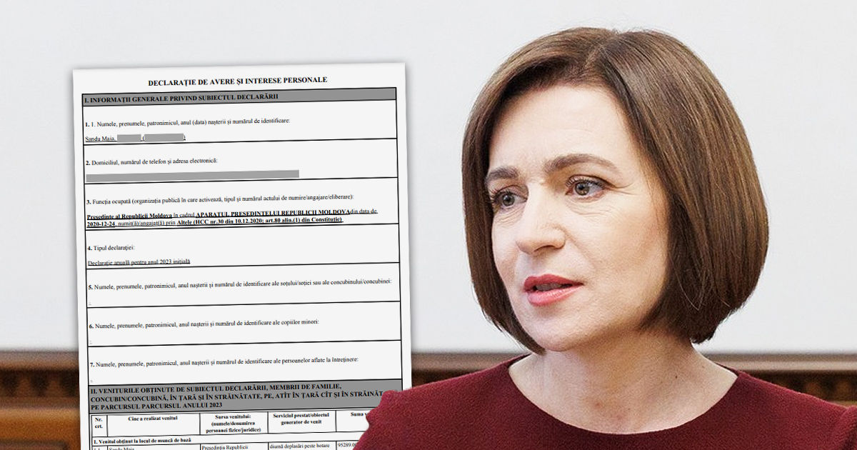 Санду в прошлом году продала авто, а ее вклады в банке сократились вдвое. Коллаж: Point.md