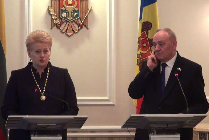 Nicolae Timofti a amintit că ţara noastră a fost prima care a recunoscut independenţa Lituaniei. Foto: newsmoldova.md
