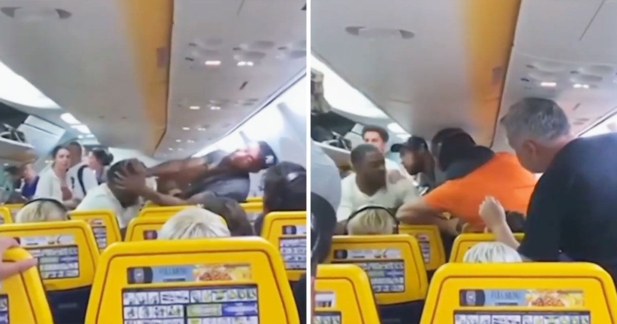 На борту самолета Ryanair пассажиры устроили драку за место у иллюминатора. Коллаж: Point.md