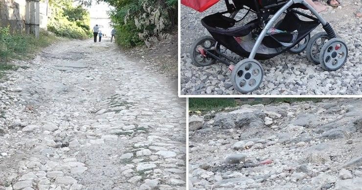 Дорога в Бельцах доставляет немало головной боли водителям и местным жителям. Коллаж: Point.md