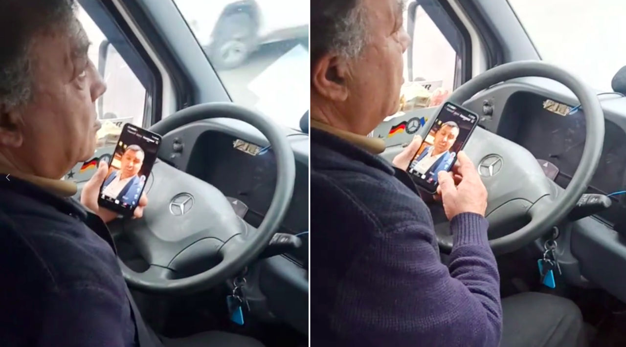 Pasagerul unui microbuz din Capitală i-a făcut observație șoferului care se uita pe TikTok la volan.