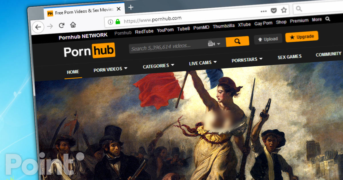 Pornhub va întrerupe difuzarea pentru utilizatorii din Franța și va afișa un ecran de blocare cu imaginea Mariannei.