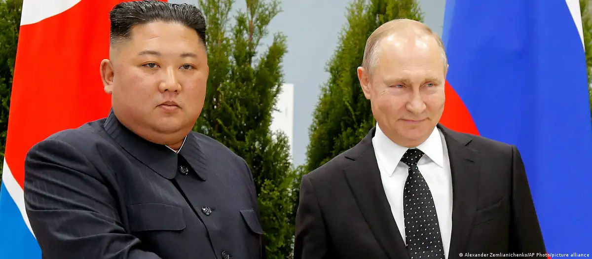 Лидер КНДР Ким Чен Ын и президент РФ Владимир Путин.